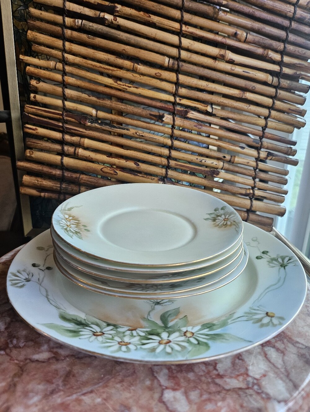 Antique Limoges Daisy Plate Set